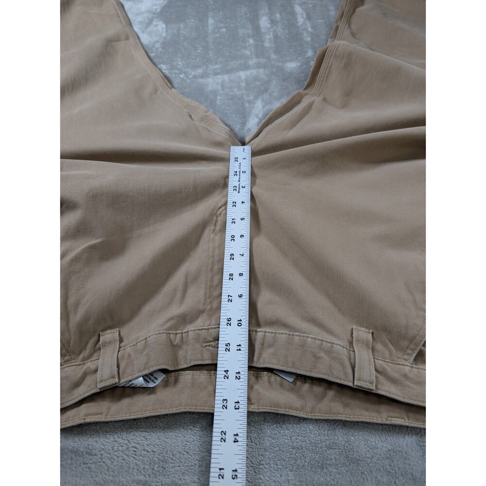 Carhartt Relaxed Straight Twill Dungaree Pants 40x30 Khaki Workwear - Picture 9 of 11